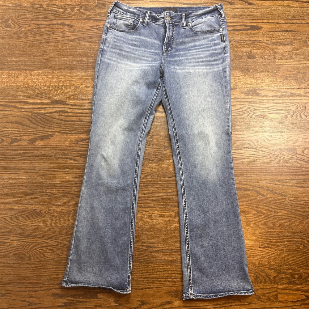 Silver Jeans Co Suki Slim Bootcut Jeans W33 L33 Medium Wash Denim Western Rodeo